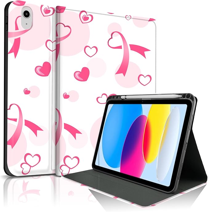 White&Pink Heart Ribbon