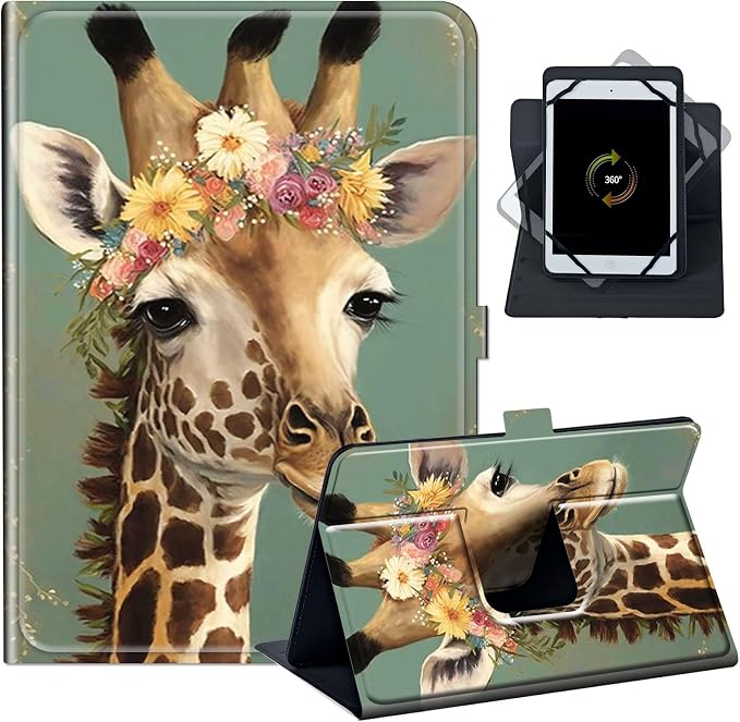 Giraffe with Flowers