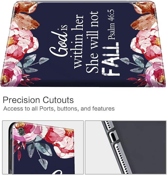 Bible Verses Psalm 46-5 with Flowers