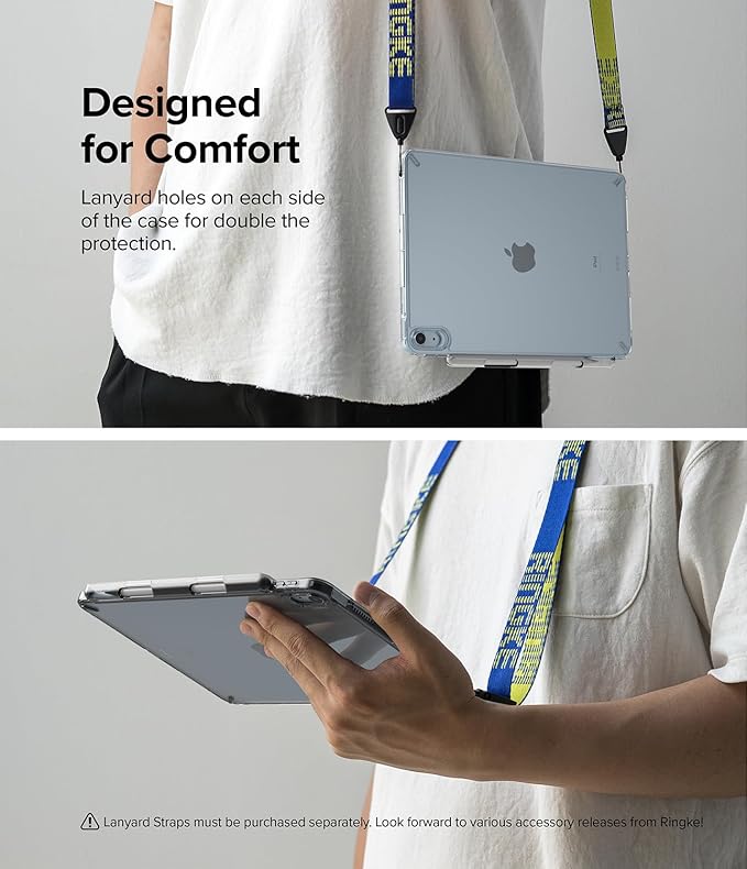 Ringke Fusion Compatible with iPad Air 11 Inch Case (M4 2026 &amp M3 2025 &amp M2 2024) Over Charge Prevention Cover with Pencil Holder for iPad Air 8th 7th 6th 5th 4th Generation - Clear