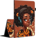 Case Fits Amazon Kindle Fire HD 8 &amp 8 Plus Tablet (12th Generation/10th Generation 2022/2020 Release) 8 Multi-Angle Smart Stand Cover Auto Sleep/WakeAfrican American Black Girl