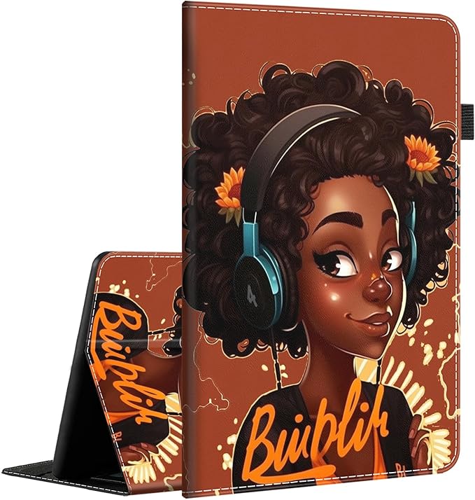 Case Fits Amazon Kindle Fire HD 8 &amp 8 Plus Tablet (12th Generation/10th Generation 2022/2020 Release) 8 Multi-Angle Smart Stand Cover Auto Sleep/WakeAfrican American Black Girl