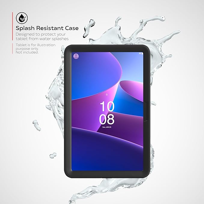 Hard Case for Lenovo P11 Gen 2 - CTA Protective Case with Built-in 360 Degree Rotatable Grip Kickstand &amp Carry On Strap for Lenovo P11 Gen 2 Tablet (PAD-PCGK2P11) Black