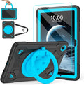 Case for Samsung Galaxy Tab A11+ Plus/ A9+ 11 inch 2025/2023 with Screen Protector 360°Rotating Stand &amp Shoulder Strap Pencil Holderfor Tab A11 Plus / A9 Plus Tablet Case Kids (Black+Blue)
