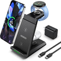 NANAMI Wireless Charger for Google - 3 in 1 Wireless Charging Station Fast Charger Stand Dock for Pixel 9/9 Pro XL/Fold/8/7Buds Pro 2/Pro Watch 3/2Fitbit Versa 4/Sense 2(Not for Pixel Watch 1/4)