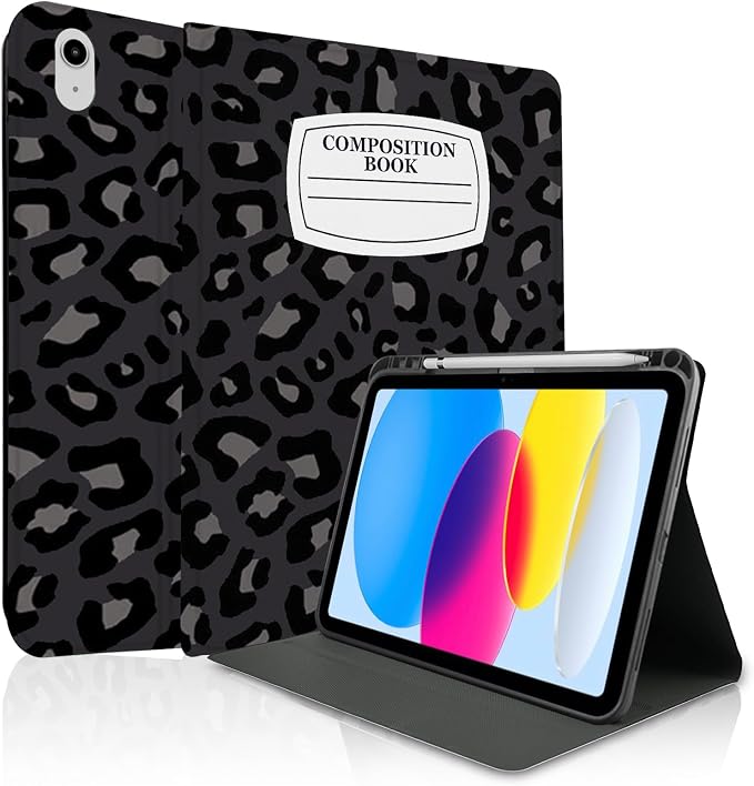 NoteBookBlackGrayLeopard