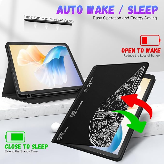 2-for Tab S6 Lite-Black Rotary Gear