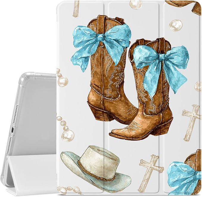 Blue Bow Boots