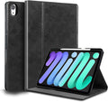 for Ipad (A16) 11th Gen 11 inch 2025 and Ipad 10th Generation 10.9-inch Case 2022 Genuine Leather Cover Protective ShellBuilt-in Pencil Holder and Auto Wake/Sleep.Black