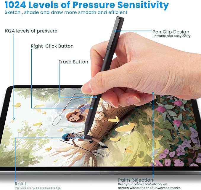 BoxWave Stylus Pen Compatible with Acer Spin 5 (SP513-53N) - ActiveStudio MPP2.0 Active Stylus Electronic Stylus MPP2.0 with Ultra Fine Tip - Jet Black