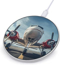 Aircraft on A Runway Wireless Charger Anti-Slip Wireless Charging Pad Slim Charger Mat for Men Women