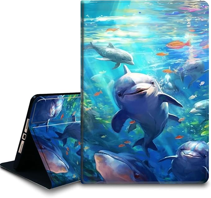 Bxgolkgd Tablet Case for 6.8 Kindle Paperwhite (11th Generation-2021) &amp Kindle Paperwhite Signature EditionAuto Wake/Sleep FunctionCute Dolphin