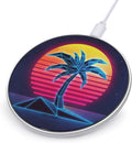 Coconuts Trees 80s Sunset Phone Charger Magnetic Charging Pad Anti-Slip with USB Cable