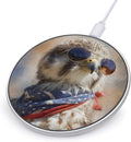 4th of July Hawks U.S.A. Fast Portable Charger 10W Funny Graphic Phone Charging Pad with USB Cable