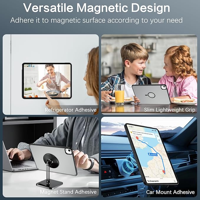 BENTOBEN for iPad Air 11 Inch Case M3/M2 (2025/2024) iPad Air 7th/6th Gen Magnetic CaseTranslucent Matte Shockproof Protective Tablet Cover for iPad Air 5th/4th Generation 10.9 2022/2020 Black