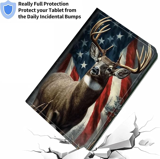 Deer American Flag