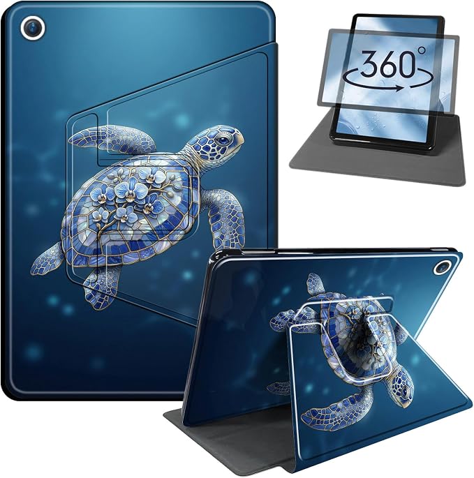 Blue Floral Turtle