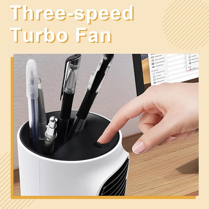 Pen Holder with Desktop Fan Charger Desk Organizer for Desk 15W Fast Wireless Charger with Pen Holder for Home Office Supplies Compatible with iPhone and Samsung