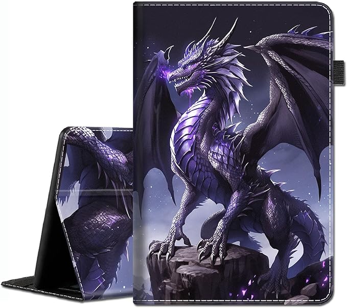 Case for All-New Amazon Fire HD 10 and 10 Plus Tablet (13th/11th Generation 2023/2021 Release) 10.1 - Slim Fit Standing Cover with Auto Sleep/WakePurple Dragon