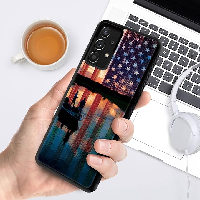 Fishing Red Usa Flag