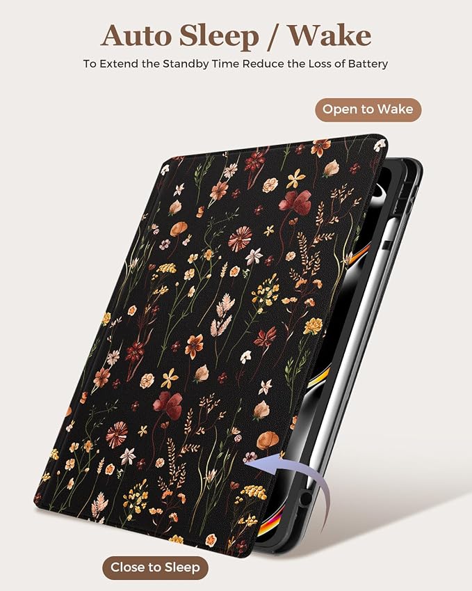 Black Retro Flower