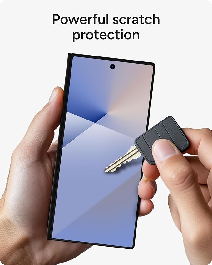 ZAGG Glass+ Samsung Galaxy Z Fold7 Screen Protector (Front Screen Only) – 3x Stronger Scratch-Resistant Smudge-Resistant Fingerprint Scanner Compatible InvisibleShield Easy Installation