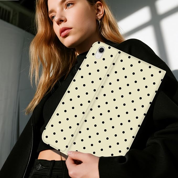 Black Polka Dots Beige