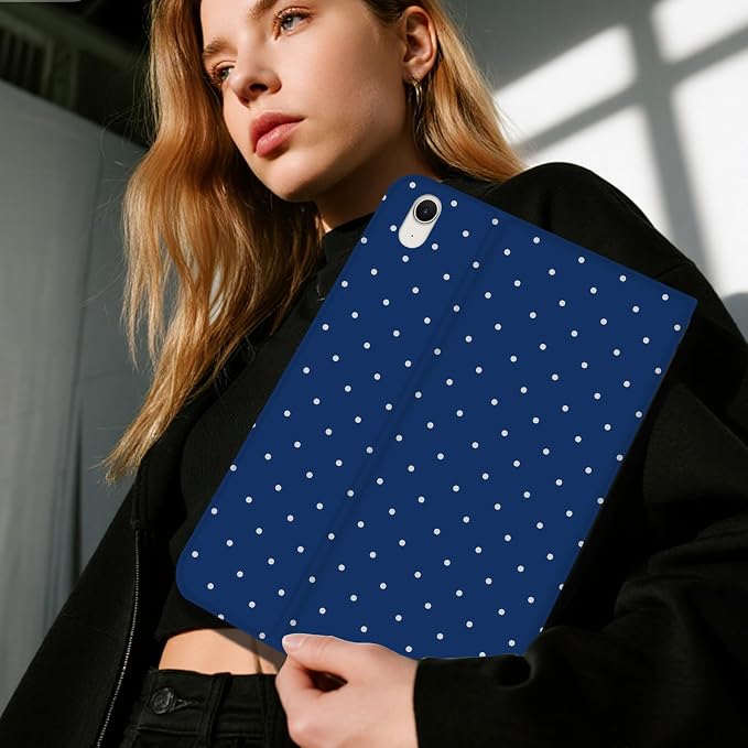 White Dots Dark Blue