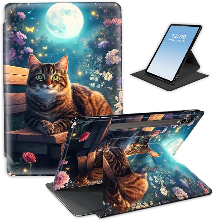 Moonlit Cat In Garden