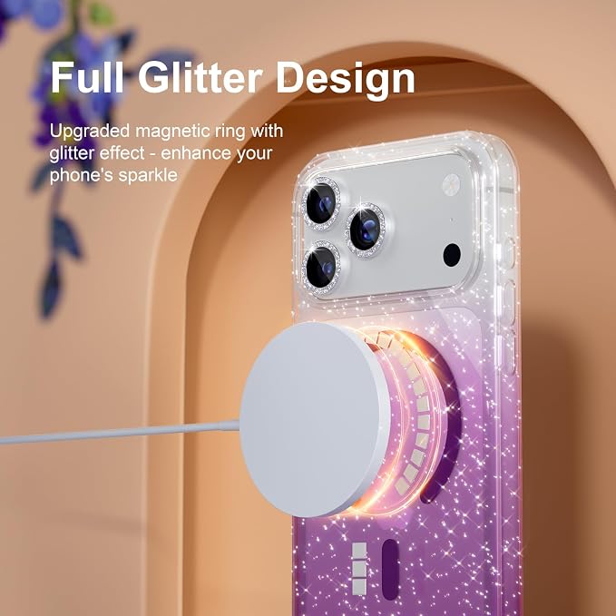 Glitter Clear/Purple