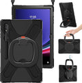 BRAECN Case for Samsung Galaxy Tab S10 Ultra/S9 Ultra/S8 Ultra 14.6” 2024/2023/2022 SM-X920/X926B/X910/X900 Heavy Duty Silicone Cover with S Pen Holder Handle Strip Kickstand Shoulder Strap Black