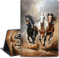 Case for iPad Pro 13-inch (M4) 2024 Slim PU Leather Folio Stand Cover for iPad Pro 13 Inch M4(2024) with Auto Wake/Sleep Durable Protection Three Horses