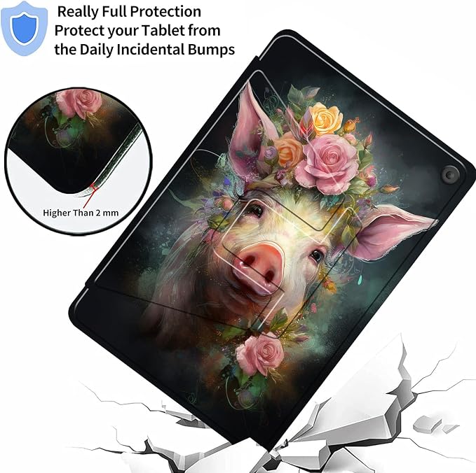 Cute Pink Flower Pig