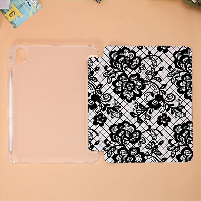 Black lace floral Graphic Aesthetic