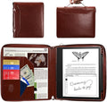 E NET-CASE Case for Kindle Scribe 10.2 inch 2024 &amp 2022 Released - Business Handheld Design Upgraded PU Leather Cover for Kindle Scribe Digital Paper with Zipper &amp Pen Holder (Brown)