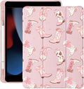 Cute Cowgirl Boots Ribbon Bow for iPad Pro 11 Inch Case (M5/M4) 2025/2024 with Pencil Holder Auto Sleep/Wake Pink Leather Soft TPU Back Cover
