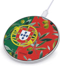 Portugal Flag Portuguese Olives Fast Portable Charger 10W Funny Graphic Phone Charging Pad with USB Cable