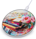 Piano Music Notes Wireless Charger Anti-Slip Wireless Charging Pad Slim Charger Mat for Men Women
