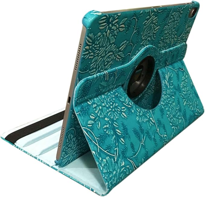 Blue Embossed Flowers