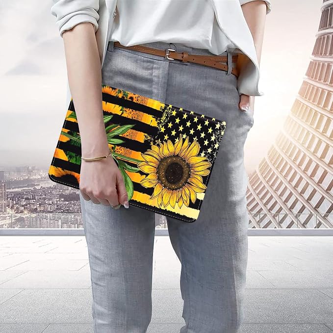 American Flag and Sunflower