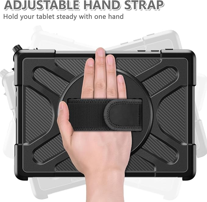 ZenRich Case for Microsoft Surface Go 4/3/2/1 10.5-inchProtective Case for Surface Go 4/3/2/1 with 360 Rotating Kickstand/Hand Strap Heavy Duty ShockproofCompatible with Type Cover Keyboard