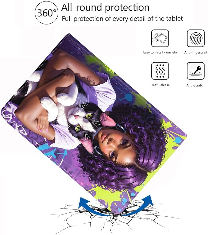 African American Girl Cat