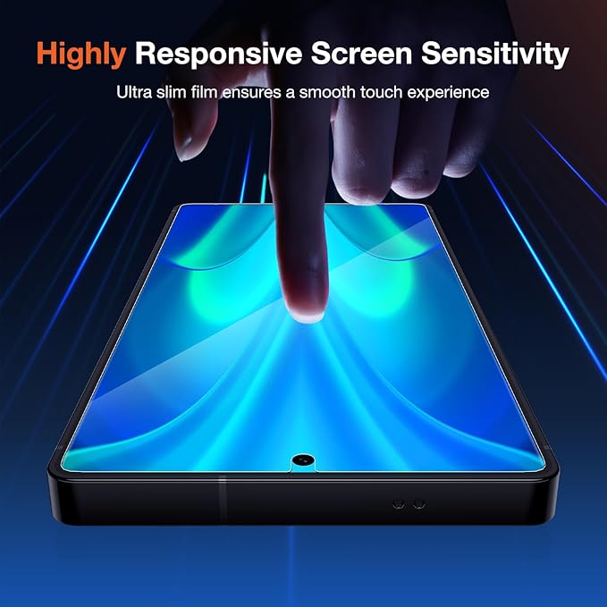 2 Pack Privacy Screen Protector for Samsung Galaxy S25 Ultra Anti-Spy Private Protective Film 100% Fingerprint Unlock 9h+ Tempered Glass Automatic Dust Removal Anti-Scratch Protection