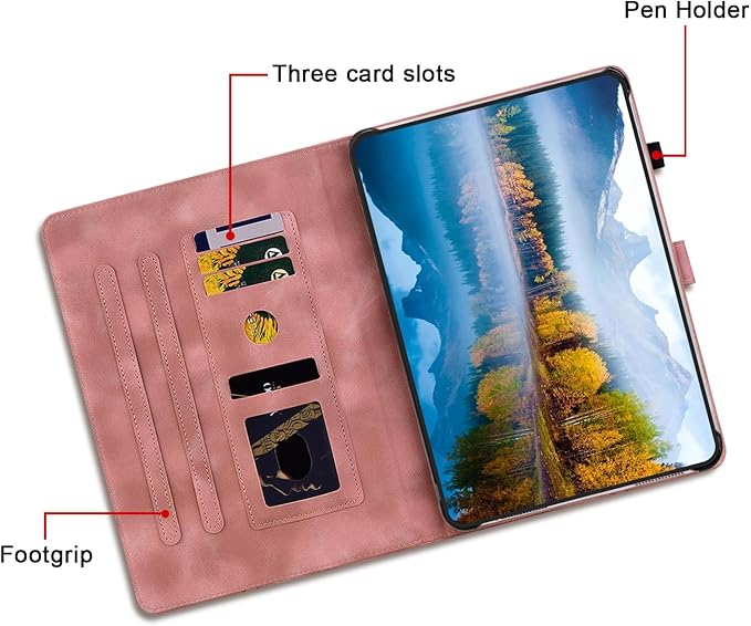 Case for iPad Pro 13 Inch (M5) 2025/ (M4) 2024 Auto Wake/Sleep Supports Pencil Pro and Pencil(USB-C) Magnetic Clasp Stand for iPad Pro 13 Inch Cover Pink