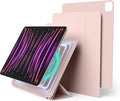 elago Case for iPad Air 13(M4 M3 M2) / Pro 12.9(3rd 4th 5th 6th) -iPad Case with Magnetic Attachment to Metal MaterialsCompatible with Apple iPad Pencil and elago’s Pencil case (Sand Pink)