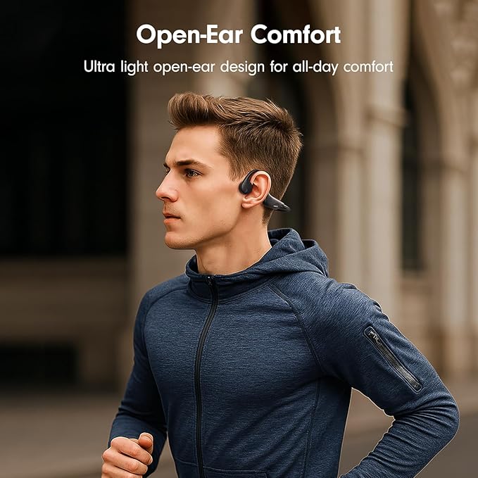 Bone Conduction HeadphonesOpen Ear Headphones Bluetooth 5.4 with Mic10H PlaytimeBone Conduction Earbuds IPX5 WaterproofSports Headphonefor RunningGymHikingCycling