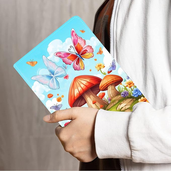 Mushrooms and Butterfly