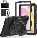 ROISKIN Case for Samsung Galaxy Tab S6 Lite 10.4’’ (2024-2020)Drop-Proof Protection Cover with 360° Rotate Stand &amp Handle &amp Screen Protector &amp Shoulder Strap &amp Kids Friendly