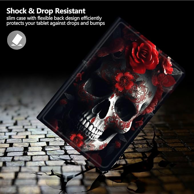 Red Flower Skull