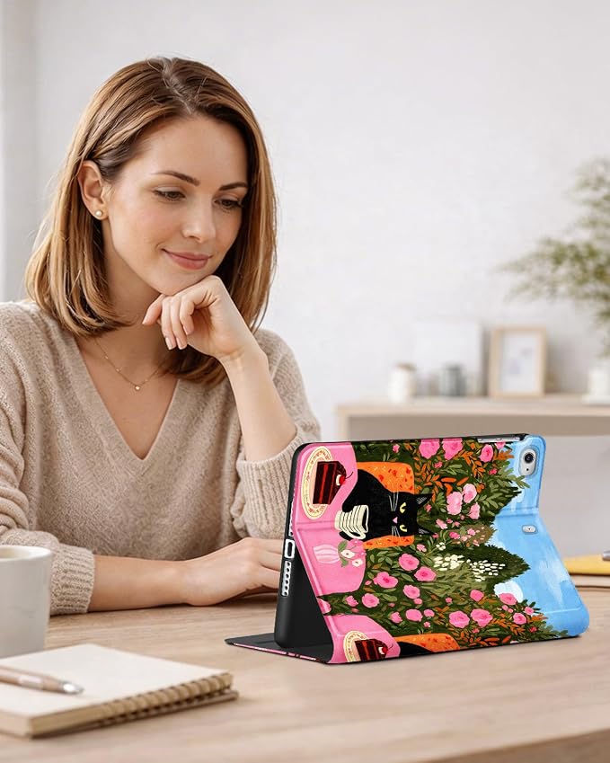 Black Cat and Floral
